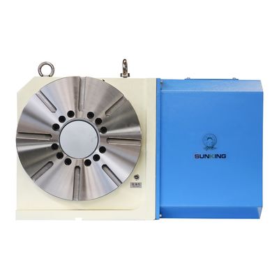 30KG χάλυβα 4ος άξονας CNC περιστρεφόμενο τραπέζι χειροκίνητη λειτουργία με πτερύγια Tailstock προσάρτηση